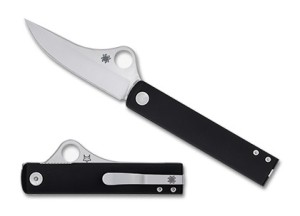 Nóż składany Spyderco Essenza Black Aluminium, Satin N690Co by Riccardo Gobbato (C272ALBKP)