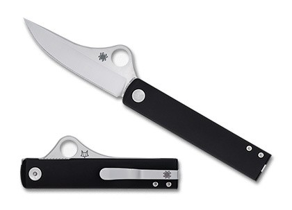 Nóż składany Spyderco Essenza Black Aluminium, Satin N690Co by Riccardo Gobbato (C272ALBKP)-1 59405