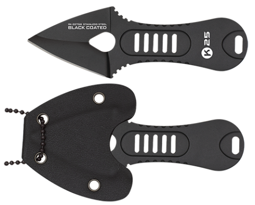 Nóż na szyję K25 RK-32759 Black Steel, Black Titanium-Coated 7Cr17Mov-1 59492