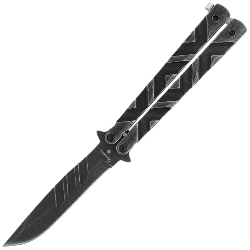 Nóż składany motylek Martinez Albainox Balisong Gray Stone Steel, Gray Stonewashed 3Cr13MoV (02105)-1 59497