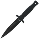 Nóż boot K25 RK-31699 Black Rubber, Black Titanium 7Cr17Mov