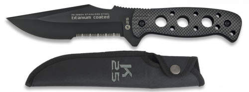 Nóż K25 RK-31824 Grey Aluminium, Black Titanium 7Cr17Mov-1 59585 