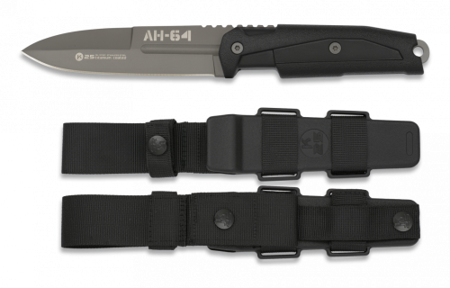 Nóż K25 AH-64 Black Rubber, Titanium 7Cr17Mov-1 59587 