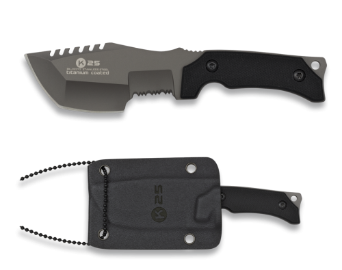 Nóż na szyję K25 RK-32372 Neck Knife Black G10, Titanium 7Cr17Mov-1 59589 