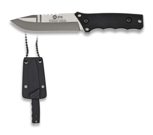 Nóż na szyję K25 RK-32371 Neck Knife Black G10, Titanium 7Cr17Mov-1 59604 