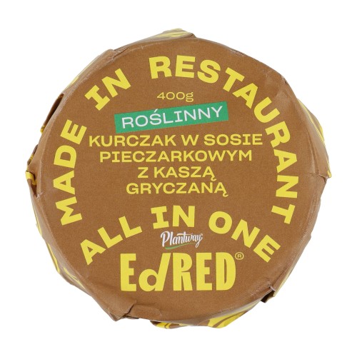 Konserwa Ed Red All in One Roślinny kurczak w sosie pieczarkowym z kaszą gryczaną 400 g- 59681 