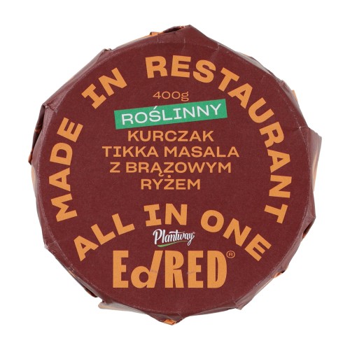 Konserwa Ed Red All in One Roślinny kurczak tikka masala z brązowym ryżem 400 g- 59682 