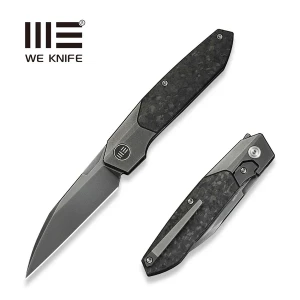Nóż składany WeKnife Brr15 Gray Titanium/Shredded Carbon Fiber, Polished Gray M390 by Rafal Brzeski (WE24007-3)