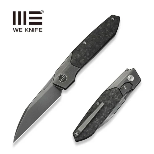 Nóż składany WeKnife Brr15 Gray Titanium/Shredded Carbon Fiber, Polished Gray M390 by Rafal Brzeski (WE24007-3)-1 59839 