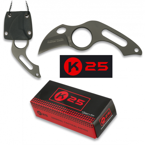 Nóż na szyję K25 RK-31849 Neck Knife Titanium Naked, Titanium 7Cr17Mov-1 59851 
