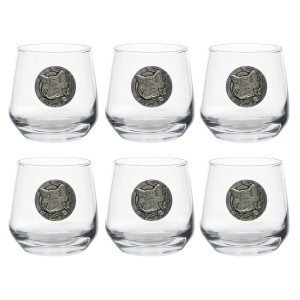 Szklanki do whisky Golden Fox Luna Lis zdobione odlewanym elementem 6 szt.