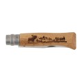 Nóż składany Opinel 8 inox dąb seria Animal - łoś-3 60031 