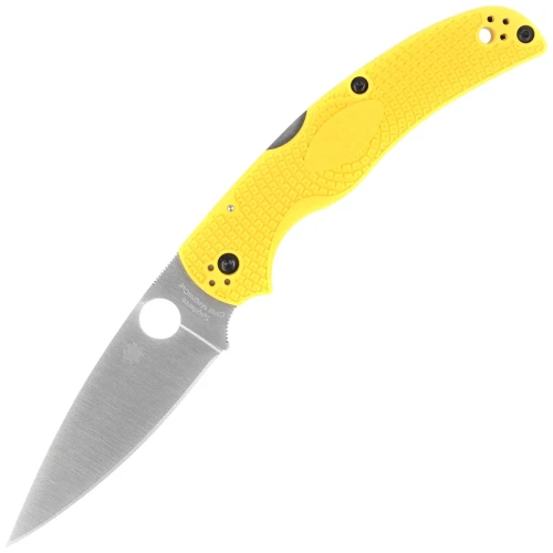 Nóż składany Spyderco Native Chief 2 Lightweight Salt Yellow FRN, Satin MagnaCut by Sal Glesser (C244PYL)-1 60192 