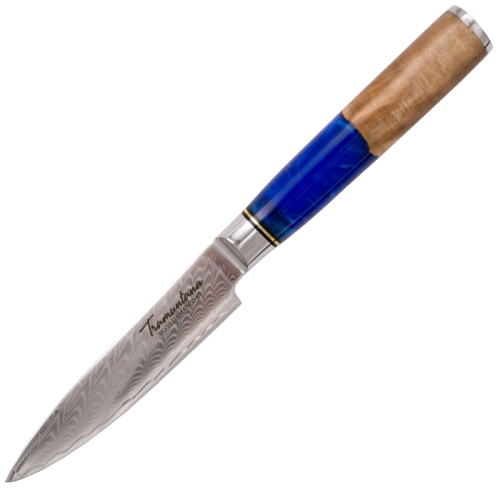 Nóż Kuchenny Tramuntana Decor Habitat Utility Stabilized Wood/Epoxy, VG10 Damascus (TK-CD05)-1 60304 