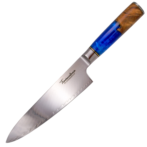 Nóż Kuchenny Tramuntana Decor Habitat Chef Stabilized Wood/Epoxy, VG10 Damascus (TK-CD02)-1 60308 