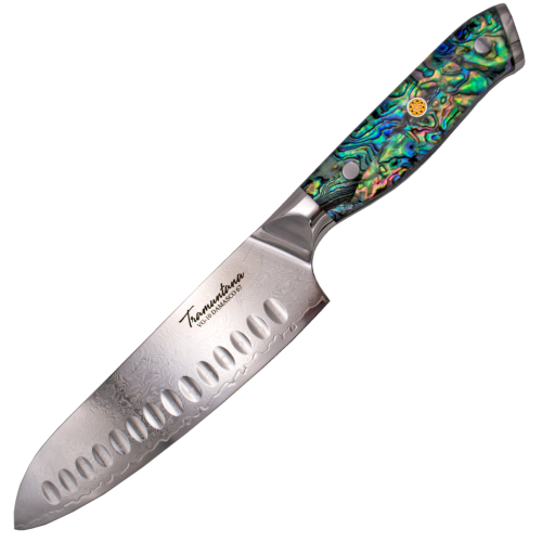 Nóż Kuchenny Tramuntana Decor Habitat Santoku Abalone/Epoxy, VG10 Damascus (TK-CD11)-1 60309 