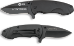 Nóż składany K25 RK-18488 Black Aluminium, Black 7Cr17Mov