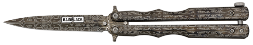 Nóż składany motylek Martinez Albainox Balisong RainBlack Steel, RainBlack 3Cr13Mov (02281)-1 60523 