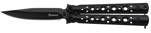 Nóż składany motylek Martinez Albainox Balisong Black Steel, Black 3Cr13Mov (02225)-1 60525 