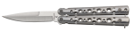 Nóż składany motylek Martinez Albainox Balisong Shiny Steel, Shiny 3Cr13Mov (02224)
