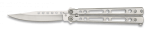 Nóż składany motylek Martinez Albainox Balisong Shiny Steel, Shiny 3Cr13Mov (02212)