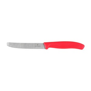Nóż kuchenny Victorinox Swiss Classic 6.7831.C1 ząbkowany z zaokrąglonym czubkiem czerwony