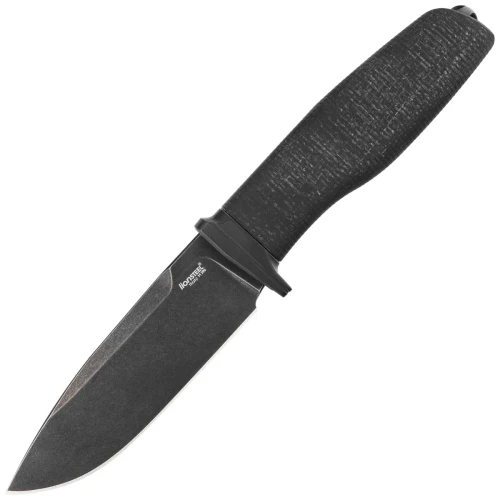 Nóż LionSteel Acha Black Burlap Micarta, Black Stonewashed M390 by Molletta (AH B BLB)-1 60714 