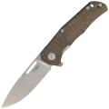 Nóż składany LionSteel Q4ttro Green Burlap Micarta/Titanium, Satin MagnaCut by Molletta (Q4 BGR)-1 60717 