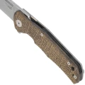 Nóż składany LionSteel Q4ttro Green Burlap Micarta/Titanium, Satin MagnaCut by Molletta (Q4 BGR)-4 60717 