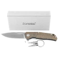Nóż składany LionSteel Q4ttro Green Burlap Micarta/Titanium, Satin MagnaCut by Molletta (Q4 BGR)-7 60717 
