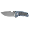 Nóż składany LionSteel Q4ttro Blue Titanium / Fat Carbon, Satin MagnaCut by Molletta (Q4 BL)-2 60718 