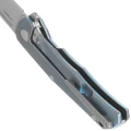 Nóż składany LionSteel Q4ttro Blue Titanium / Fat Carbon, Satin MagnaCut by Molletta (Q4 BL)-5 60718 
