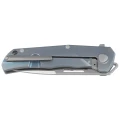 Nóż składany LionSteel Q4ttro Blue Titanium / Fat Carbon, Satin MagnaCut by Molletta (Q4 BL)-8 60718 