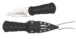 Nóż na szyję Martinez Albainox Black Polypropylene/Fiberglass, Satin 3Cr13Mov (32648)