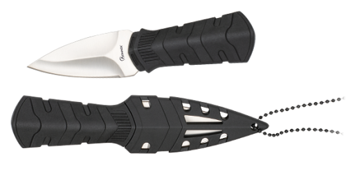Nóż na szyję Martinez Albainox Black Polypropylene/Fiberglass, Satin 3Cr13Mov (32648)-1 60730 
