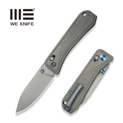 Nóż składany We Knife Bougie Banter Gray Titanium, Gray Stonewashed CPM S45VN by Ben Petersen (WE24009-2)-1 60738 