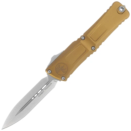 Nóż automatyczny OTF Microtech Combat Troodon D/E Gen III Tan Aluminium, Stonewashed M390MK by Tony Marfione (1142-10TA)-1 60744 