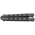 Nóż składany motylek Martinez Albainox Balisong Skull RainBlack Steel, RainBlack 3Cr13Mov (02278)-2 60770 