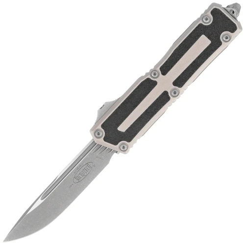Nóż automatyczny OTF Microtech Scarab II S/E Gen III Natural Clear Aluminium/3M, Apocalyptic M390MK by Tony Marfione (1278-10APNC)-1 60783 