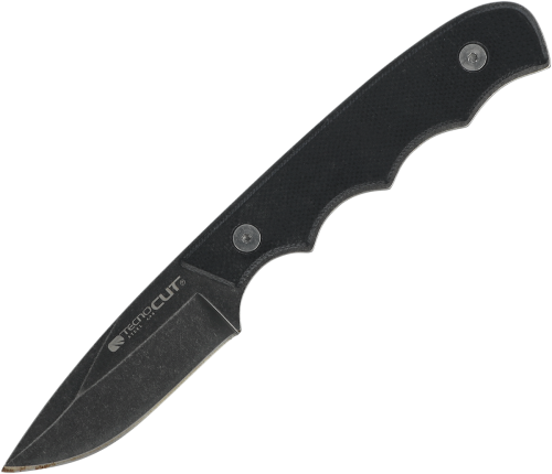Nóż na szyję Tecnocut TCN3418 Neck Knife - Black G10, Black Stonewashed 440-1 60785 