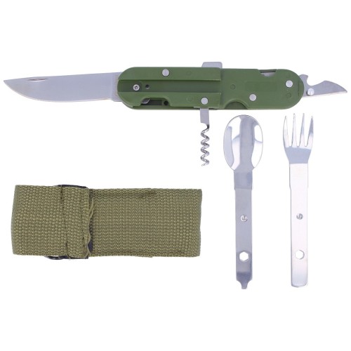 Niezbędnik składany Martinez Albainox Camping 6 Set Green ABS, Satin 3Cr13Mov (11018)-1 60809 