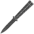 Nóż składany motylek Martinez Albainox Balisong Skull Gray Steel, Stonewashed 3Cr13Mov (02184)-1 60812 
