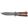 Nóż motylek Martinez Albainox Balisong Red Micarta, Satin 3Cr13Mov (02071)-2 60823 