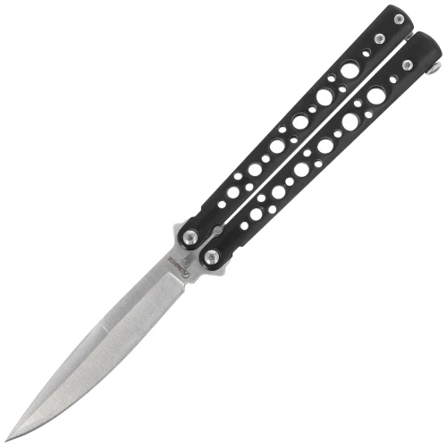 Nóż motylek Martinez Albainox Balisong Black Steel, Satin 3Cr13Mov (02213)-1 60826 