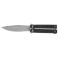 Nóż motylek Martinez Albainox Balisong Black Steel, Satin 3Cr13Mov (02213)-2 60826 