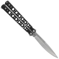 Nóż motylek Martinez Albainox Balisong Black Steel, Satin 3Cr13Mov (02213)-3 60826 
