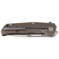 Nóż składany LionSteel Q4ttro Bronze Titanium/Fat Carbon, Satin MagnaCut by Molletta (Q4 BR)-3 60829 