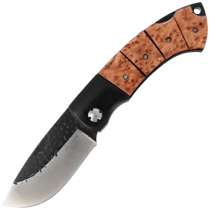 Nóż składany Herbertz CJH Birch Root Wood, Satin/Forged 420 (202512) EDC