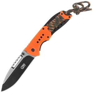 Nóż składany Herbertz CJH Orange Plastic/Paracord, Black 420 (10000356) EDC
