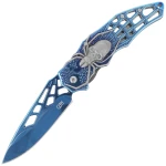 Nóż składany Herbertz CJH 3D Spider Blue Titanium Steel, Blue Titanium 420 (44097) EDC